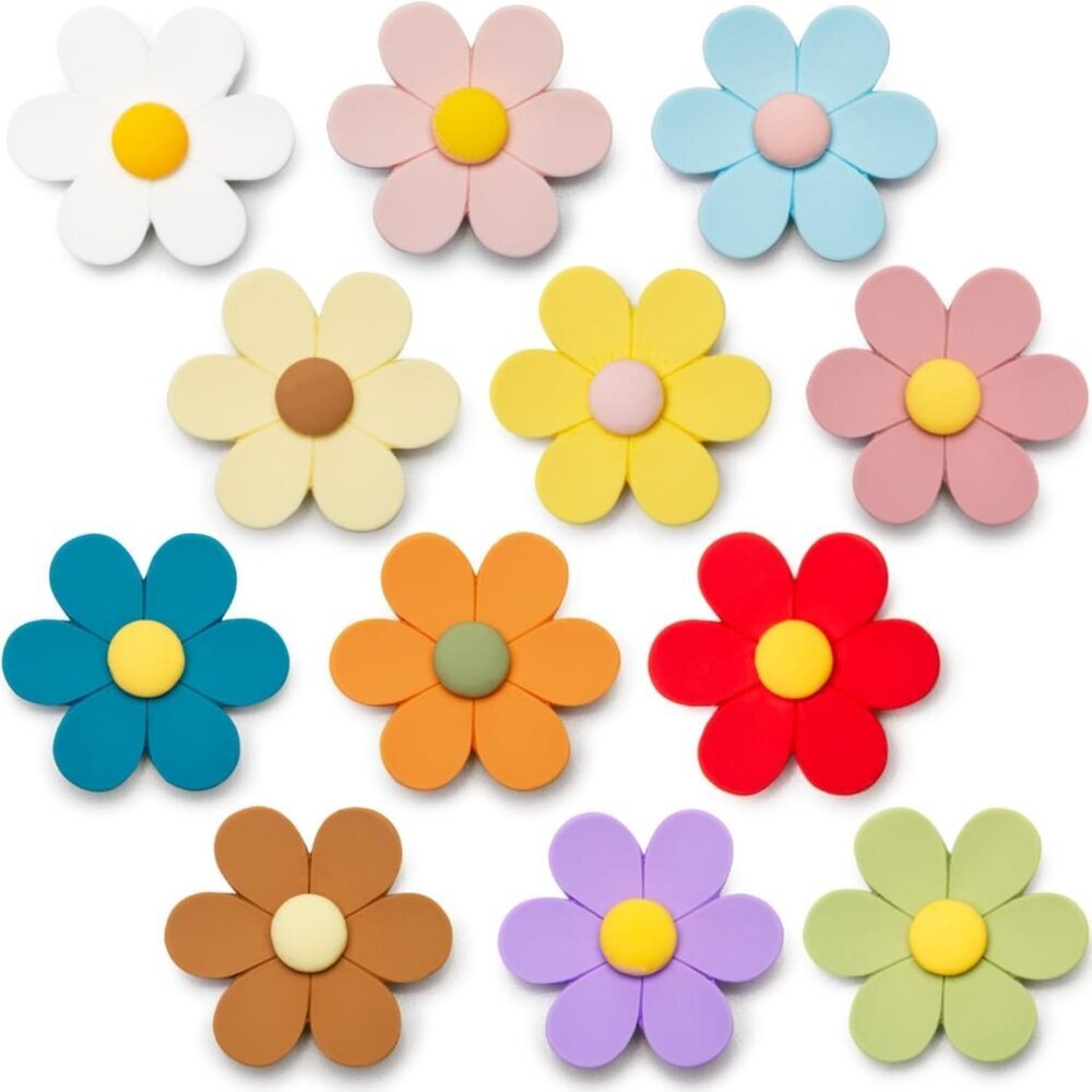 Extra Large 3D Flower Cute Fridge Magnets for Locker, Colorful Strong Decorative